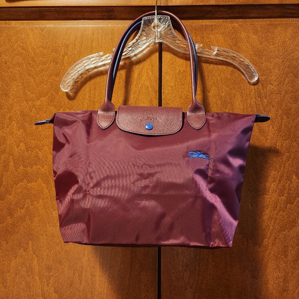 Longchamp Le Pliage Shopping Club Tote Plum/Garnet/Prune NWOT